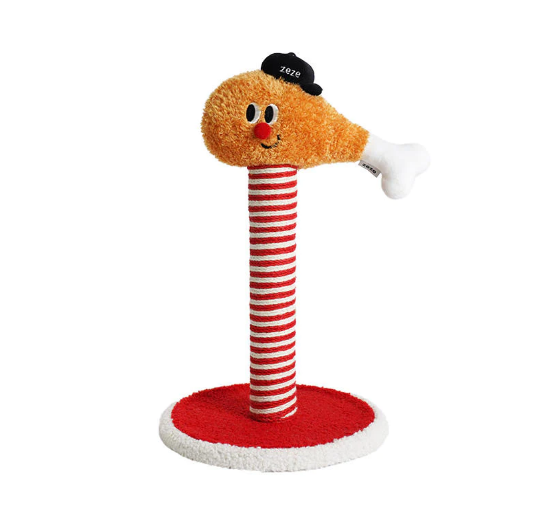 ZEZE Fried Chicken Scratch Post Practical Toy Daily Use Durable 40*25*61 cm NEW
