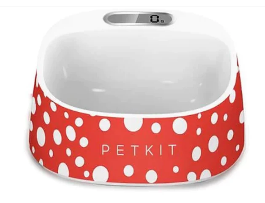 PETKIT Smart Antibacterial Bowl Easy Daily Use Food Water Red Polka Design NEW