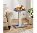 Cat Scratching Post, Cat Scratcher with 15.7 x 11.8 Inches Plush Perch, 27.9-Inch Tall Scratch Post, Gray