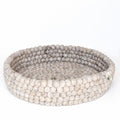 Sandy Beige Felt Ball Basket for Cats